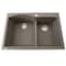 Nantucket Sinks 60/40 Double Bowl Dual-mount Granite Composite Truffle PR6040-TR - alternate 1